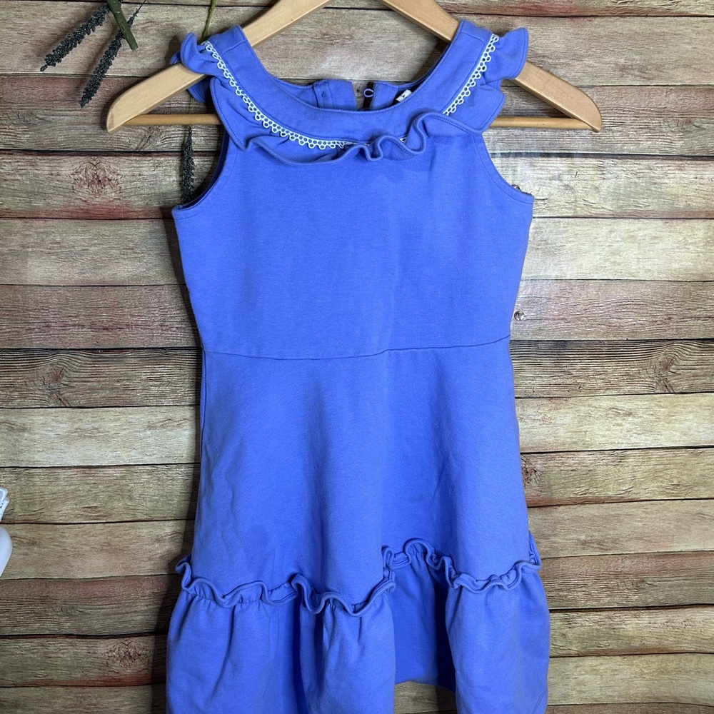 Janie And Jack Circle Trim Ruffle Ponte Dress Girls Size 10